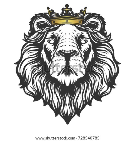 Download Lion Head Crown Vector Illustration Vector de stock (libre ...