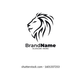 lion head design logo vector