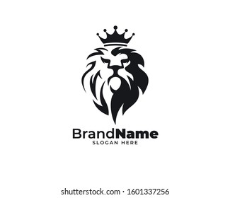 lion head design logo vector