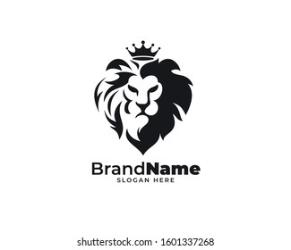 lion head design logo vector