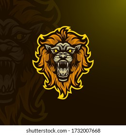 Lion head design for mascot or logo your team