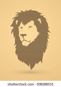 Lion head designed using geometric pattern graphic vector