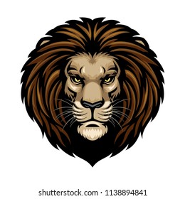 Lion Head in detailed style