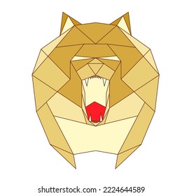 Lion Head Diamond Vector Logo