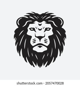 Dibujo de la cabeza de león. Diseño creativo.