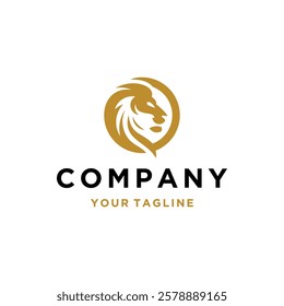 Lion head elegant logo design