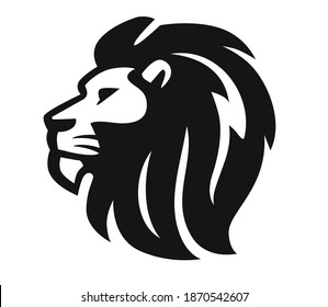 lion head emblem on white background