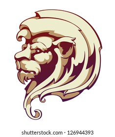 Lion head. EPS 8 vector illustration.