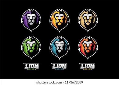 Lion Head Esport Logo Set