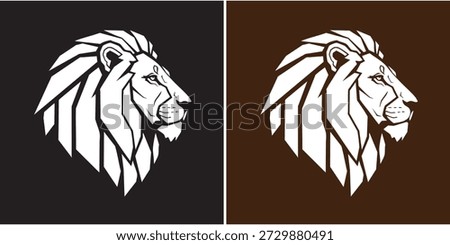 Lion Head Face Logo Vector Illustration Design