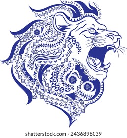 lion head fiji art tribal 