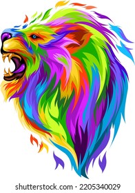 lion head full color and full color