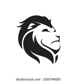 Lion head funky face logo icon illustration