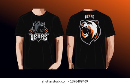 Lion head gaming logo for e sport and sport mascot vector illustration on the t shirt 
