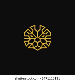 Lion head, geometric lines. Abstract logo design.