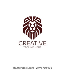  Diseño de logotipo de Vector geométrico de cabeza de león
