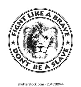 lion head. hand drawn. Grunge vector illustration