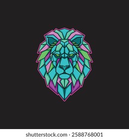 Lion head hand drawn illustration artwork