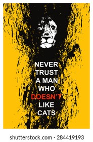 Lion head Hand drawn. Vector background. Vector illustration