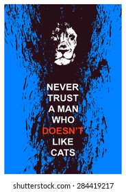 Lion head Hand drawn. Vector background. Vector illustration