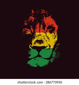 Lion head hand drawn. Vector background. Vector illustration