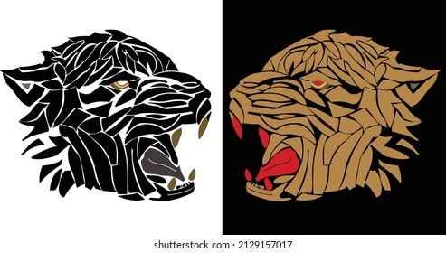 Lion head high res vector illustration, jungle animals, Pride, strong, power concept symbol. Design element.