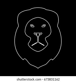 Lion head icon .