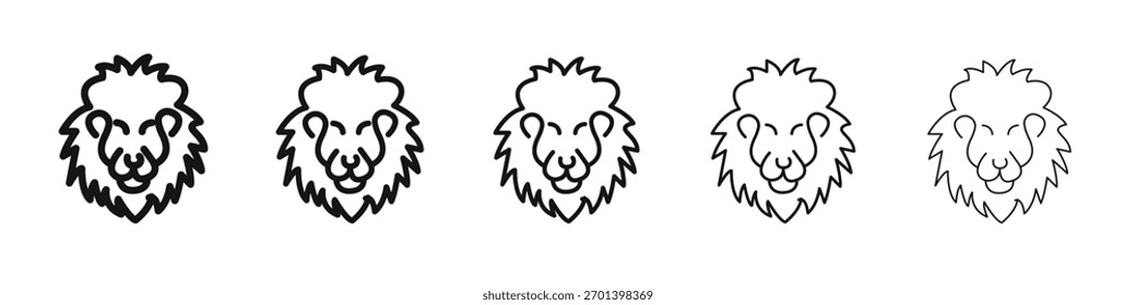 Diseño de icono de cabeza de león, logotipo, App, interfaz de usuario. Ilustración vectorial, EPS