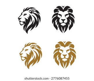 lion head icon, lion face vector Illustration