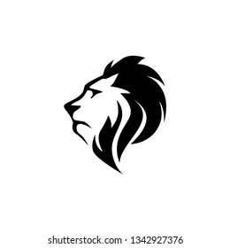 lion head icon logo design
