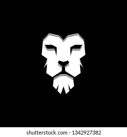 lion head icon logo design