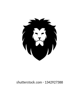 lion head icon logo design