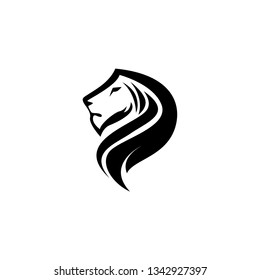 lion head icon logo design