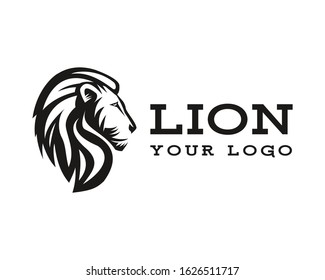 Lion Head Icon Logo Design., King Lion Logo, Vector illustration