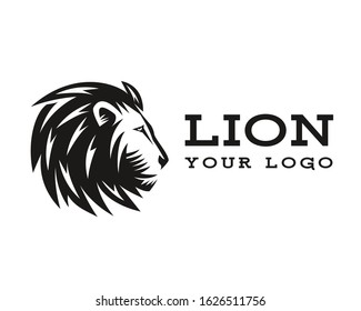 Lion Head Icon Logo Design., King Lion Logo, Vector illustration