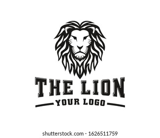 Lion Head Icon Logo Design., King Lion Logo, Vector illustration