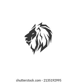 Lion head icon logo design vector template illustration