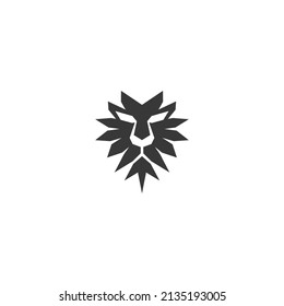Lion head icon logo design vector template illustration