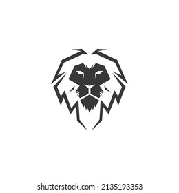 Lion head icon logo design vector template illustration