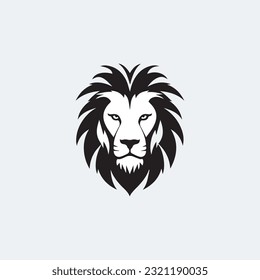 lion head icon logo isolated on white background