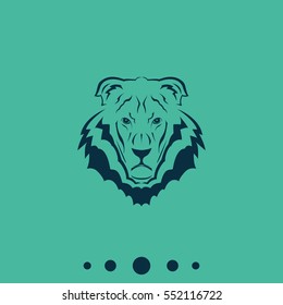 Lion head icon. Logo template illustration. Animal image.