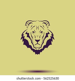 Lion head icon. Logo template illustration. Animal image.