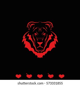 Lion head icon. Logo template illustration. Animal image.