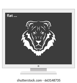 Lion head icon. Logo template illustration. Animal image.
