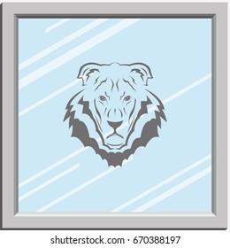 Lion head icon. Logo template illustration. Animal image.