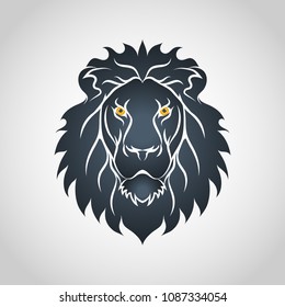 Lion head icon logo. Vector illustration