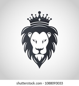 Vector Image Lion Crowned On White Stock Vector (Royalty Free ...