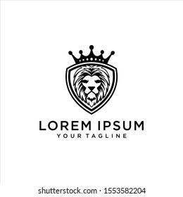 Lion head icon logo. Vector illustration