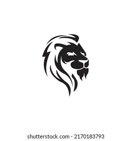 lion head icon logo vector design template