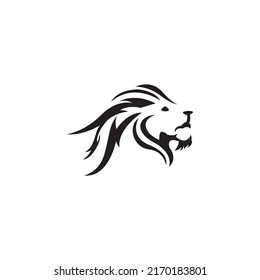 lion head icon logo vector design template